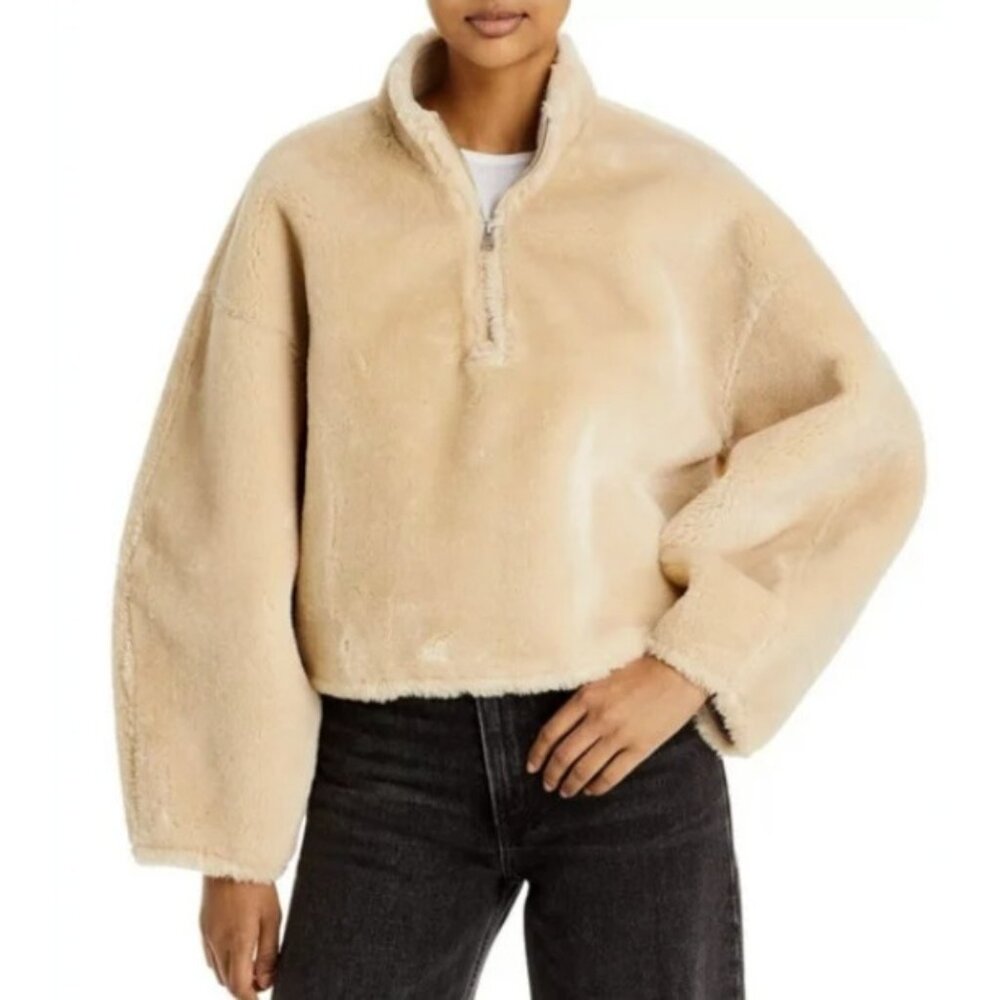 Jason Wu Zip Oversize Pullover Jacket Faux Fur ( XS )